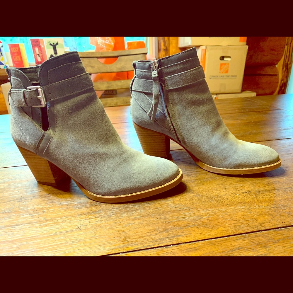 Ankle booties with strap detail